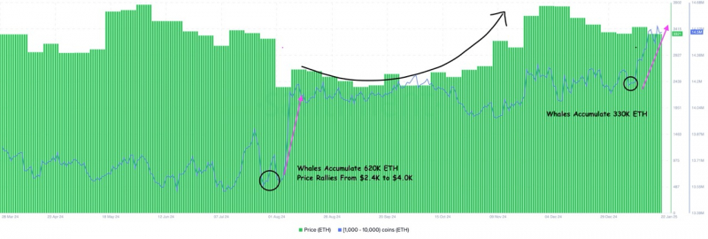 
			Киты купили Ethereum на $1 млрд &mdash; признак скорого роста до $5&nbsp;000?		
