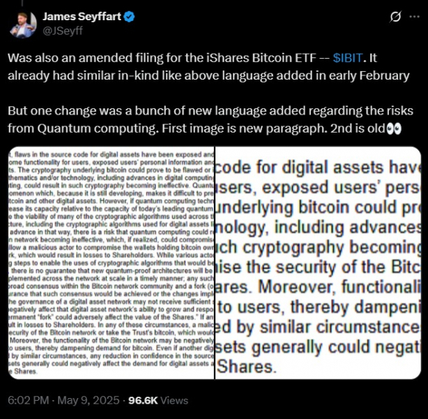 
			BlackRock считает квантовые вычисления риском для&nbsp;Bitcoin&nbsp;ETF		